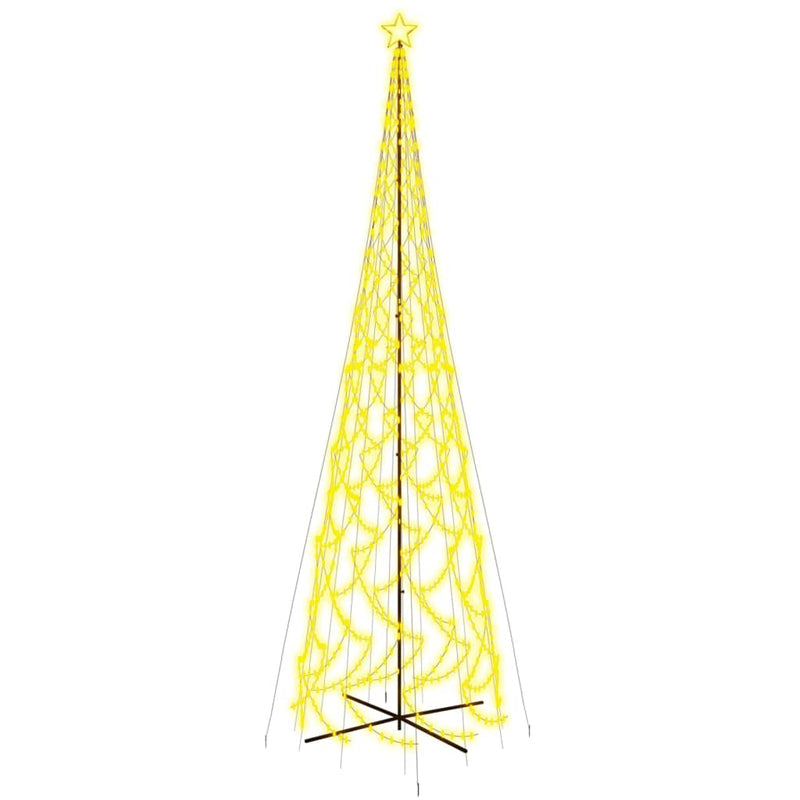 vidaXL kúp alakú karácsonyfa 3000 meleg fehér LED-del 230 x 800 cm