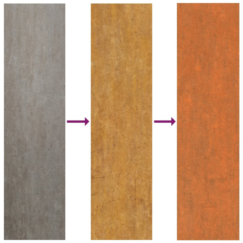 vidaXL rozsda színű corten acél kerti magaságyás 129 x 129 x 77 cm