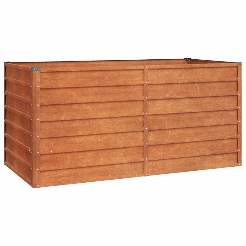vidaXL rozsda színű színű corten acél kerti magaságyás 160x80x77 cm