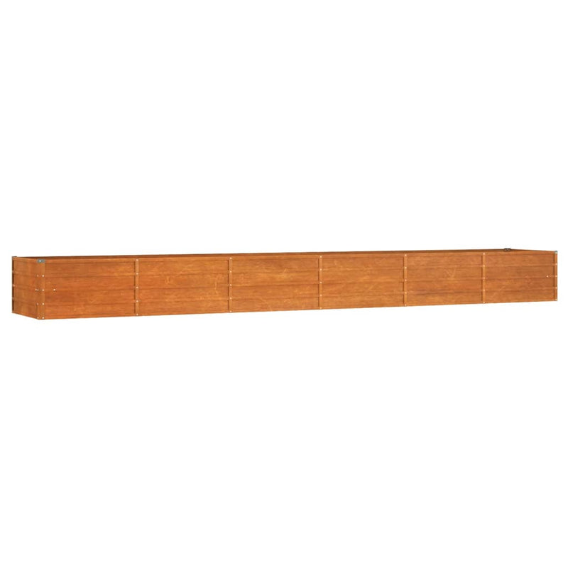 vidaXL rozsda színű corten acél kerti magaságyás 480 x 80 x 45 cm