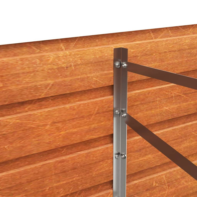 vidaXL rozsda színű corten acél kerti magaságyás 480 x 80 x 45 cm