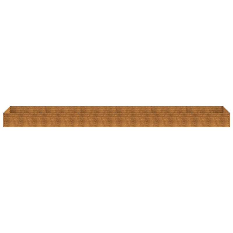 vidaXL corten acél kerti magaságyás 579x100x36 cm