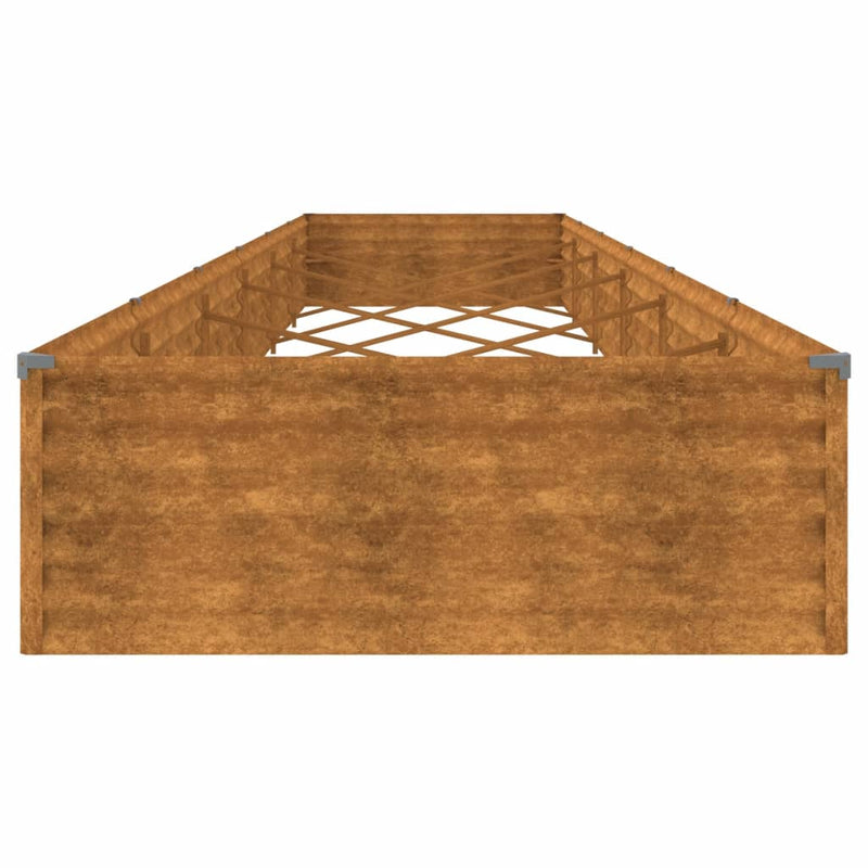 vidaXL corten acél kerti magaságyás 579x100x36 cm