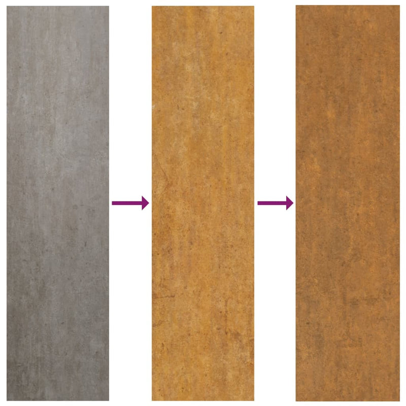 vidaXL corten acél kerti magaságyás 579x100x36 cm