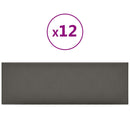 vidaXL 12 db szürke műbőr fali panel 90 x 30 cm 3,24 m²