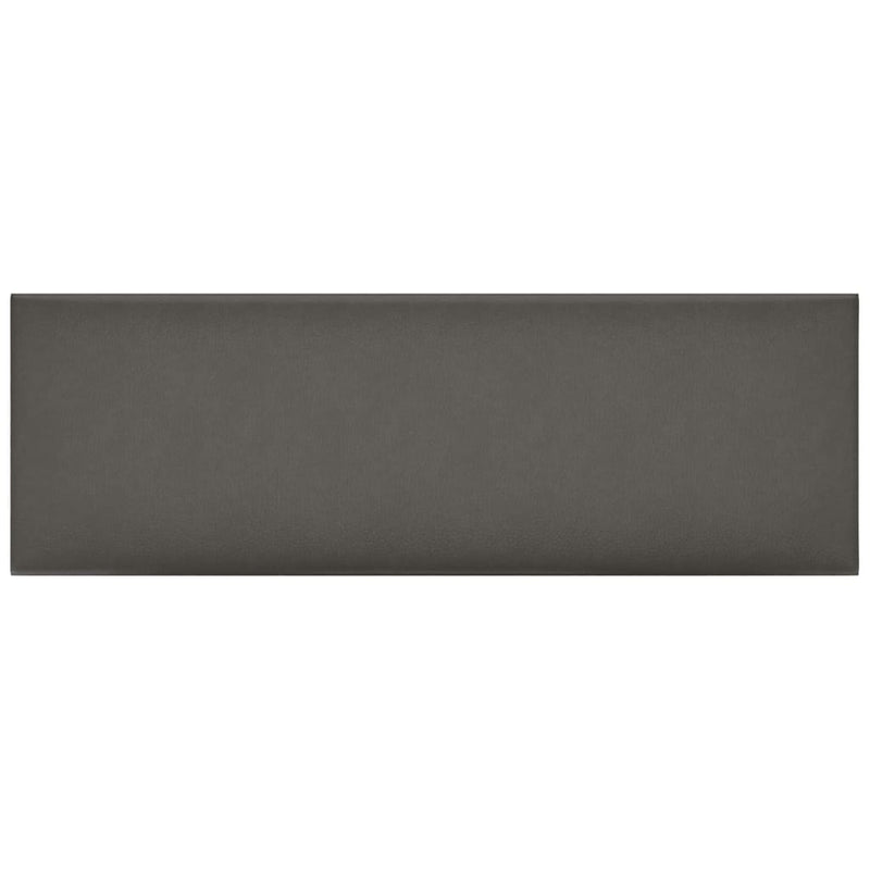 vidaXL 12 db szürke műbőr fali panel 90 x 30 cm 3,24 m²