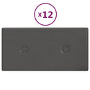 vidaXL 12 db szürke műbőr fali panel 30 x 15 cm 0,54 m²