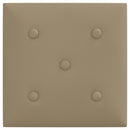 vidaXL 12 db cappuccino színű műbőr fali panel 30 x 30 cm 1,08 m²