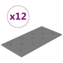 vidaXL 12 db szürke műbőr fali panel 60 x 30 cm 2,16 m²