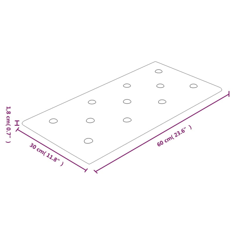 vidaXL 12 db barna műbőr fali panel 60 x 30 cm 2,16 m²