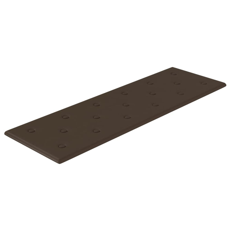 vidaXL 12 db barna műbőr fali panel 90 x 30 cm 3,24 m²
