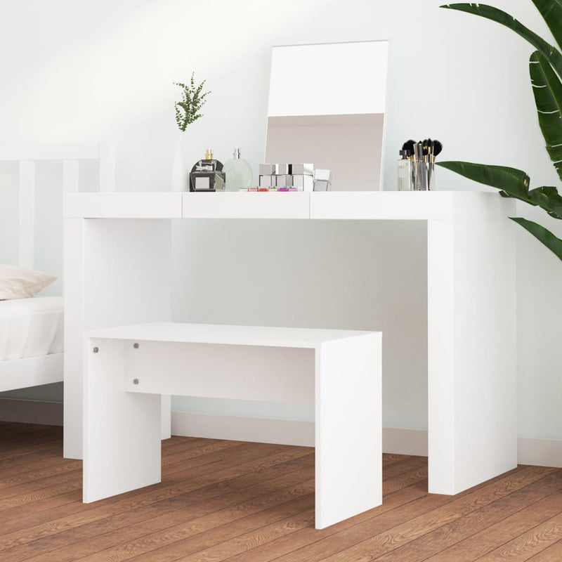 vidaXL fehér szerelt fa fésülködőszék 70 x 35 x 45 cm