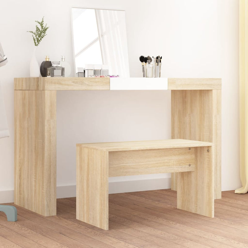 vidaXL sonoma tölgy színű szerelt fa fésülködőszék 70 x 35 x 45 cm