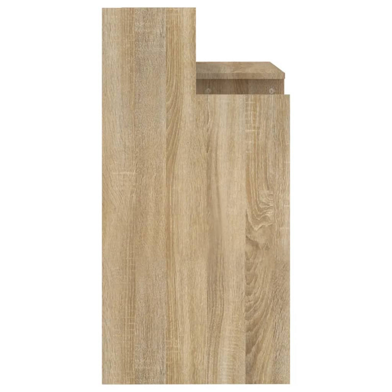 vidaXL sonoma tölgy színű szerelt fa íróasztal LED-ekkel 97x45x90 cm