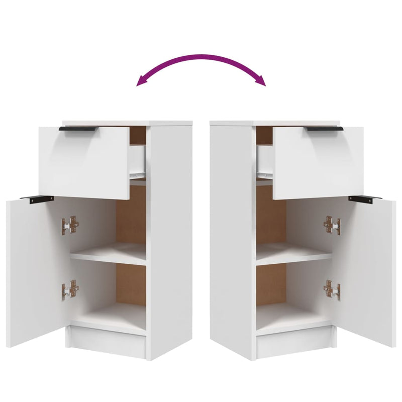 vidaXL fehér szerelt fa tálalószekrény 30 x 30 x 70 cm