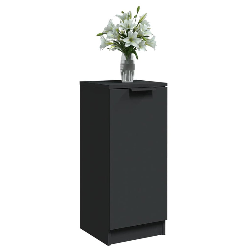 vidaXL 2 db fekete szerelt fa tálalószekrény 30 x 30 x 70 cm