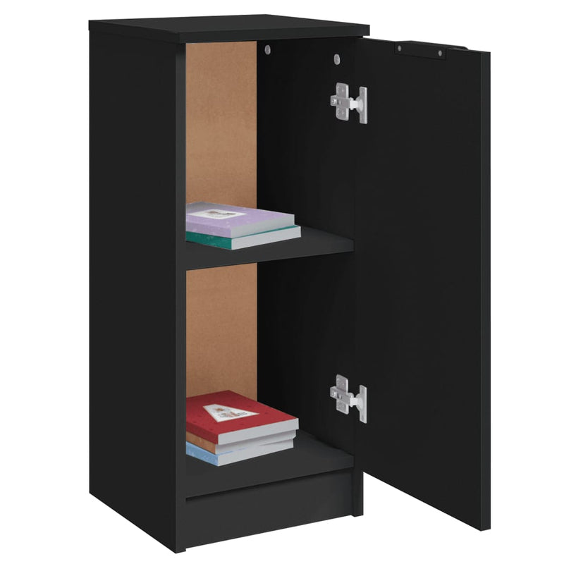 vidaXL 2 db fekete szerelt fa tálalószekrény 30 x 30 x 70 cm
