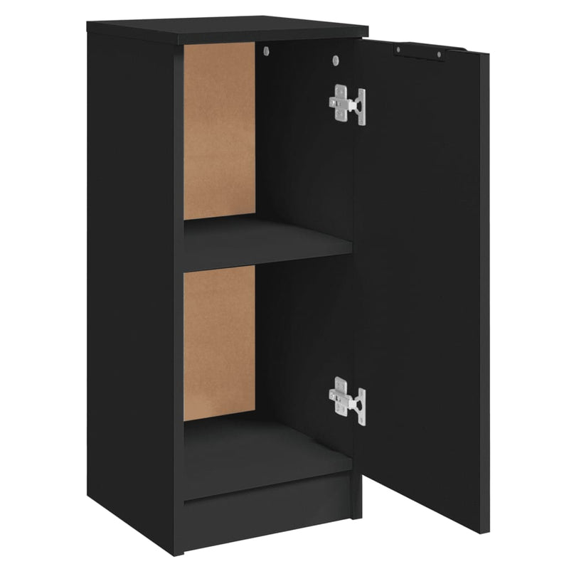 vidaXL 2 db fekete szerelt fa tálalószekrény 30 x 30 x 70 cm