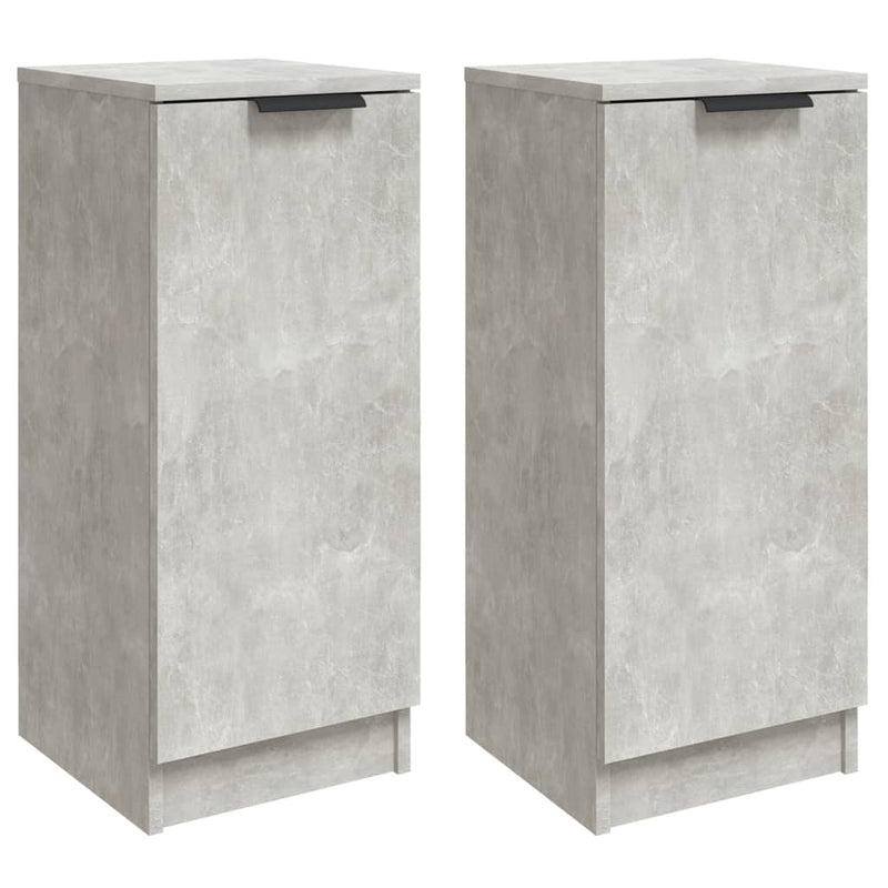 vidaXL 2 db betonszürke szerelt fa tálalószekrény 30 x 30 x 70 cm
