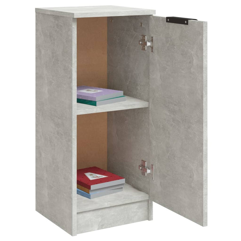vidaXL 2 db betonszürke szerelt fa tálalószekrény 30 x 30 x 70 cm