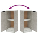 vidaXL 2 db betonszürke szerelt fa tálalószekrény 30 x 30 x 70 cm