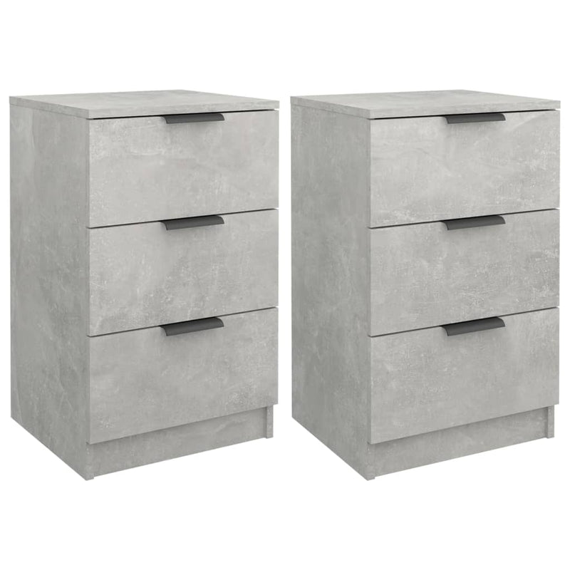 vidaXL 2 db betonszürke éjjeliszekrény 40 x 36 x 65 cm