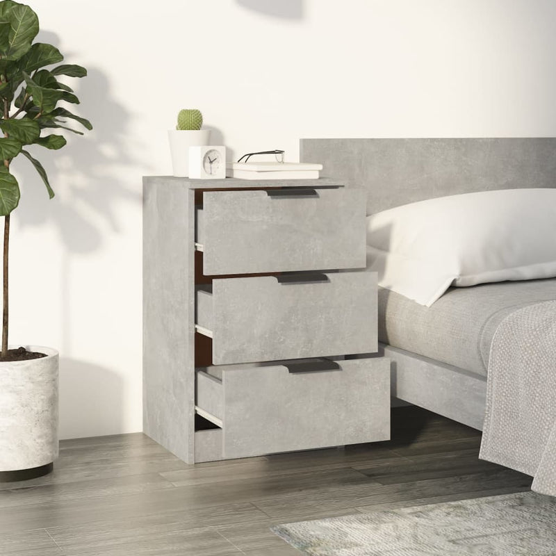 vidaXL 2 db betonszürke éjjeliszekrény 40 x 36 x 65 cm