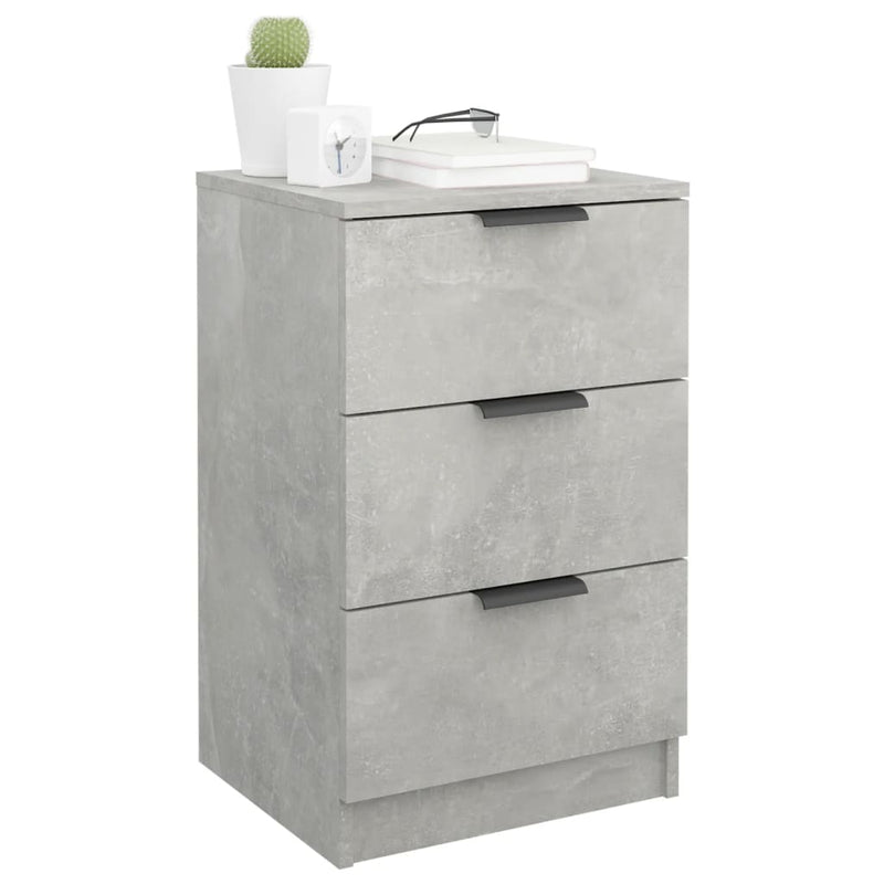 vidaXL 2 db betonszürke éjjeliszekrény 40 x 36 x 65 cm