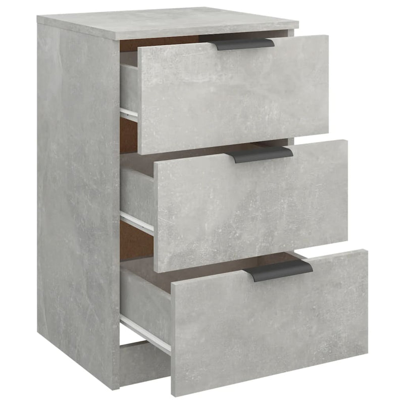 vidaXL 2 db betonszürke éjjeliszekrény 40 x 36 x 65 cm