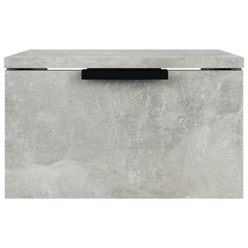 vidaXL betonszürke falra szerelhető éjjeliszekrény 34x30x20 cm