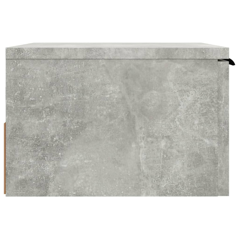 vidaXL betonszürke falra szerelhető éjjeliszekrény 34x30x20 cm