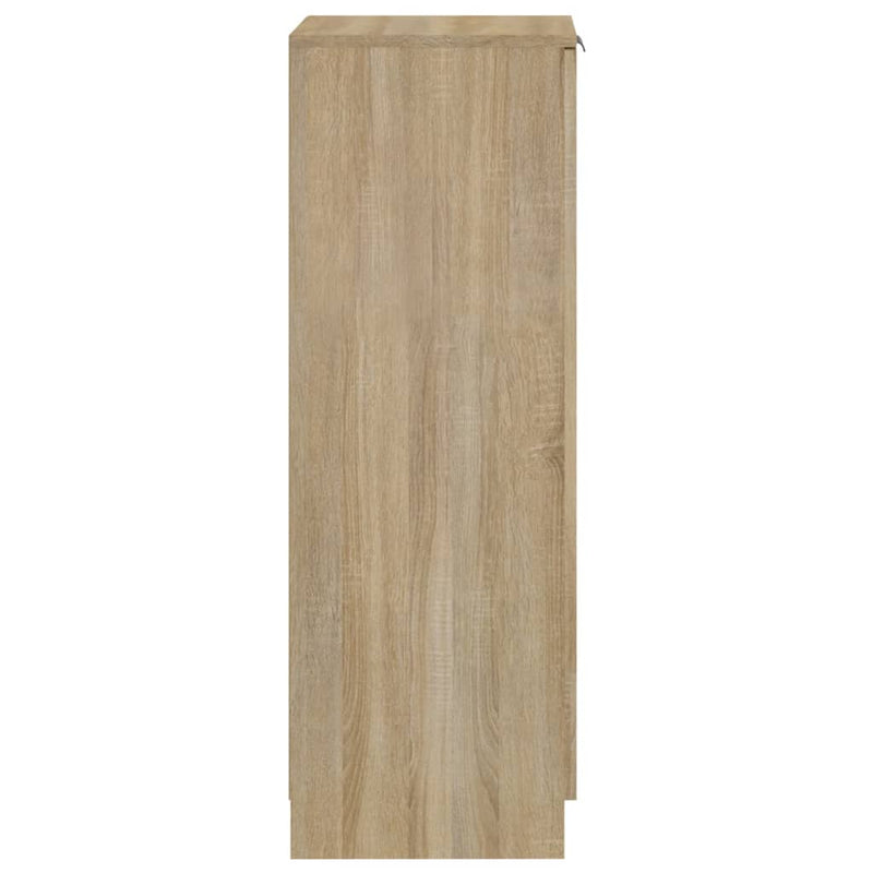 vidaXL sonoma-tölgyszínű szerelt fa cipősszekrény 30 x 35 x 100 cm