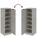 vidaXL betonszürke szerelt fa cipősszekrény 30 x 35 x 100 cm