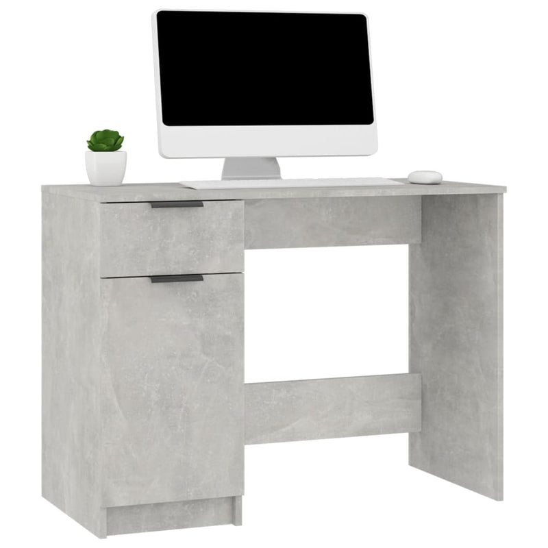 vidaXL betonszürke színű szerelt fa íróasztal 100 x 50 x 75 cm