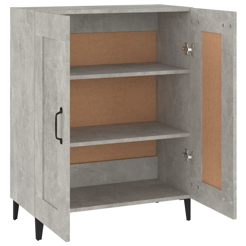vidaXL betonszürke szerelt fa tálalószekrény 69,5 x 34 x 90 cm
