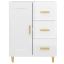 vidaXL magasfényű fehér szerelt fa tálalószekrény 69,5 x 34 x 90 cm