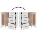 vidaXL magasfényű fehér szerelt fa tálalószekrény 69,5 x 34 x 90 cm