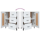 vidaXL fehér szerelt fa tálalószekrény 69,5 x 34 x 90 cm