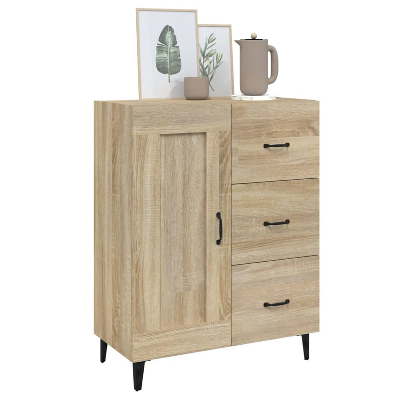 vidaXL sonoma tölgy színű szerelt fa tálalószekrény 69,5 x 34 x 90 cm