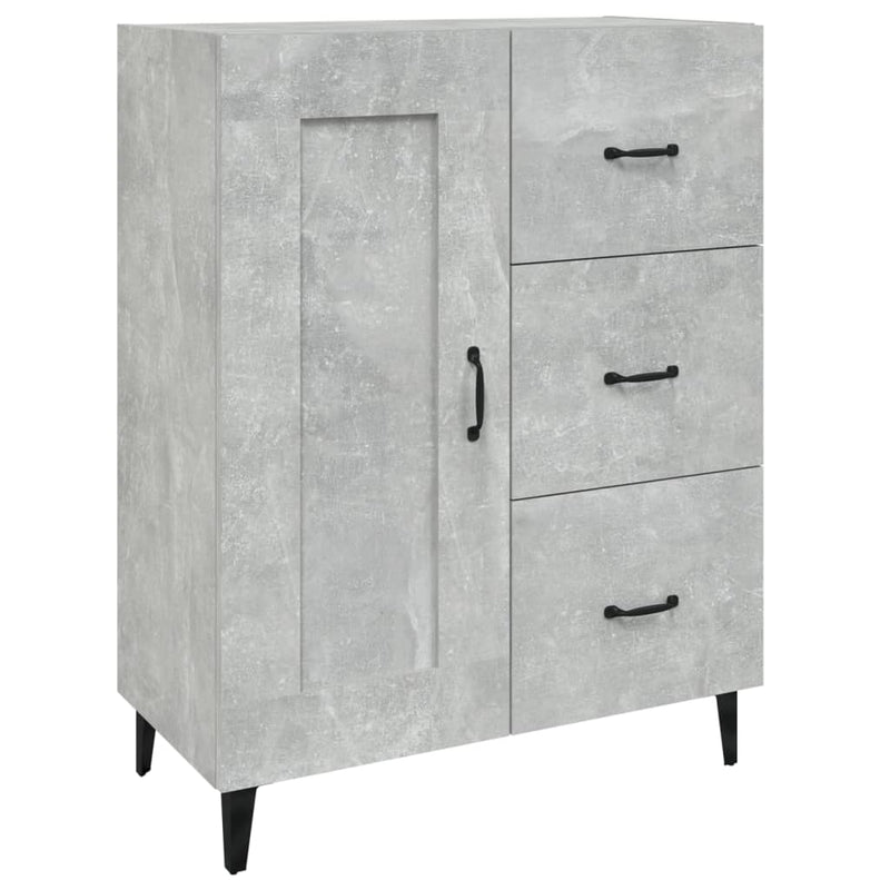 vidaXL betonszürke szerelt fa tálalószekrény 69,5 x 34 x 90 cm