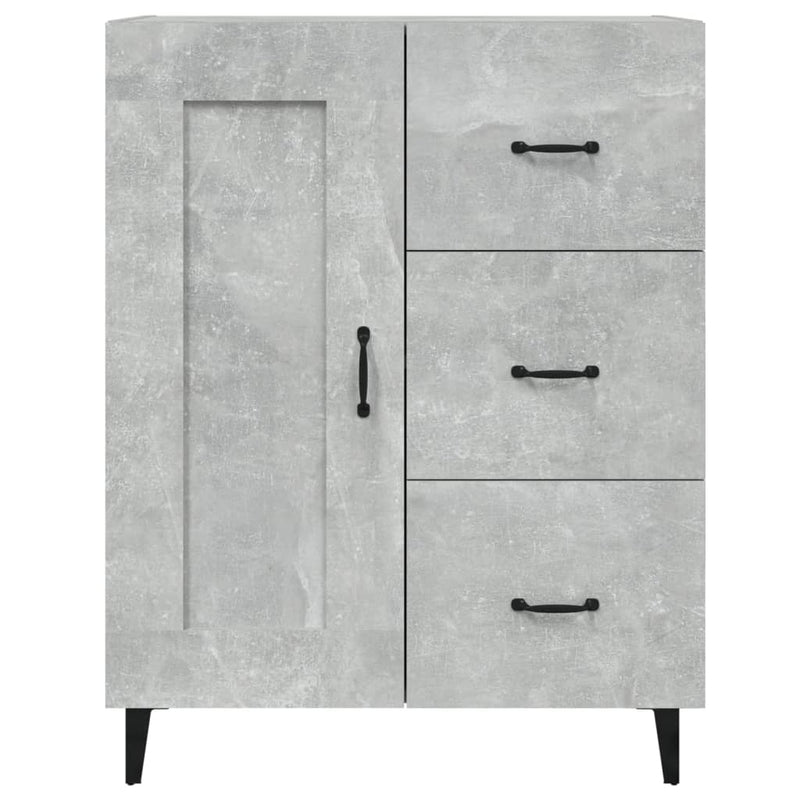 vidaXL betonszürke szerelt fa tálalószekrény 69,5 x 34 x 90 cm