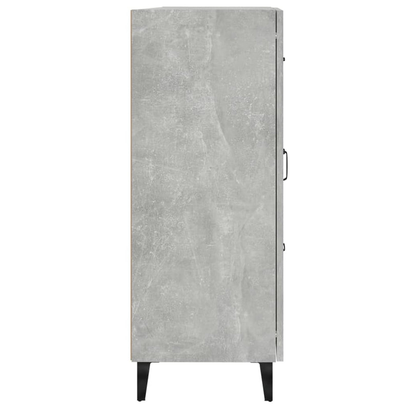 vidaXL betonszürke szerelt fa tálalószekrény 69,5 x 34 x 90 cm