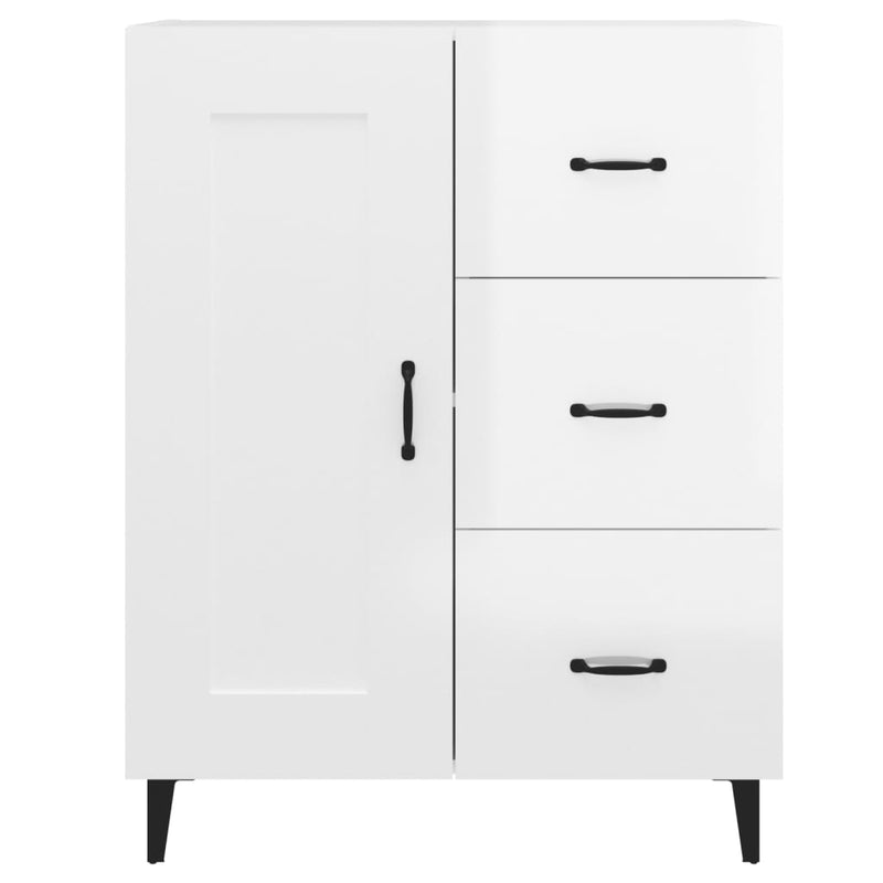 vidaXL magasfényű fehér szerelt fa tálalószekrény 69,5 x 34 x 90 cm