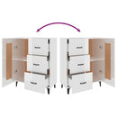 vidaXL magasfényű fehér szerelt fa tálalószekrény 69,5 x 34 x 90 cm