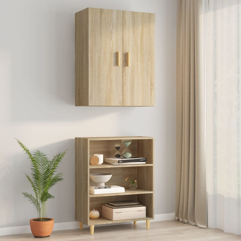 vidaXL sonoma tölgy színű függő faliszekrény 69,5 x 34 x 90 cm