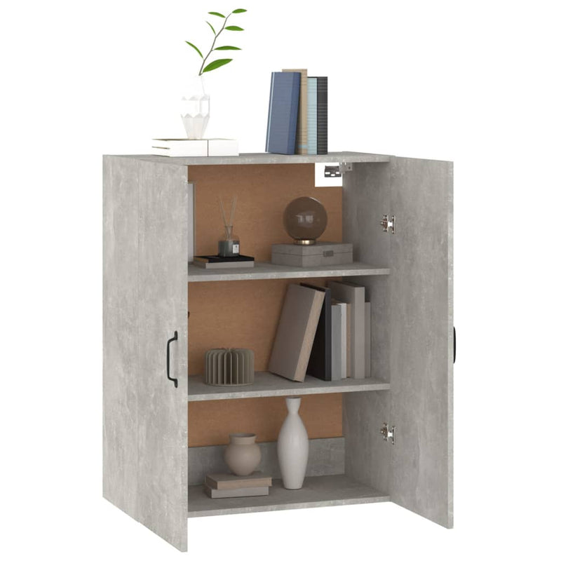 vidaXL betonszürke szerelt fa függőszekrény 69,5 x 34 x 90 cm
