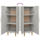 vidaXL betonszürke szerelt fa tálalószekrény 34,5 x 34 x 90 cm