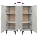 vidaXL betonszürke szerelt fa tálalószekrény 34,5 x 34 x 90 cm