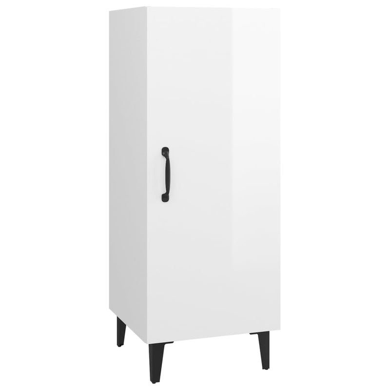 vidaXL magasfényű fehér szerelt fa tálalószekrény 34,5 x 34 x 90 cm