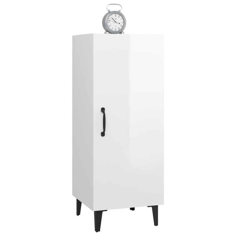 vidaXL magasfényű fehér szerelt fa tálalószekrény 34,5 x 34 x 90 cm